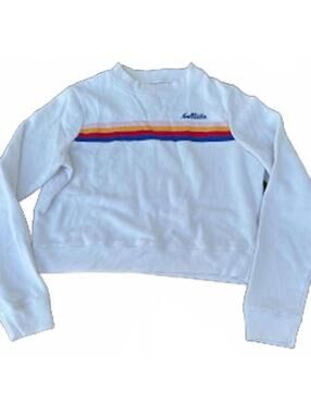 Hollister Rainbow Stripe Cropped Sweatshirt